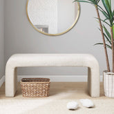 Boucle Waterfall Bench - Cream