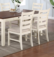 White Classic 2pcs Dining Chairs Set - White