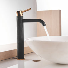 Black and Gold Faucet for Bathroom Sink