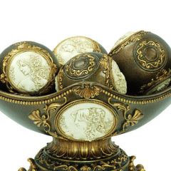 8" Tall Decorative Bowl, Bronze finish