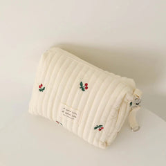 Cotton Zipper Embroidery Mummy Bag Trolley Pannier Bag