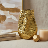 Modern Contemporary Gold Vase Shape 10"