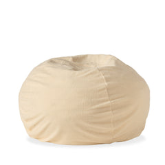 Mead Shearling 5 Ft. Bean Bag - Cream