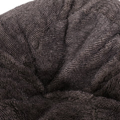 Modern Glam 3 Foot Faux Fur Winter Bean Bag - Brown and Beige