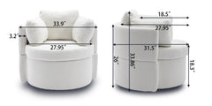 Swivel And Storage Chair - Ivory