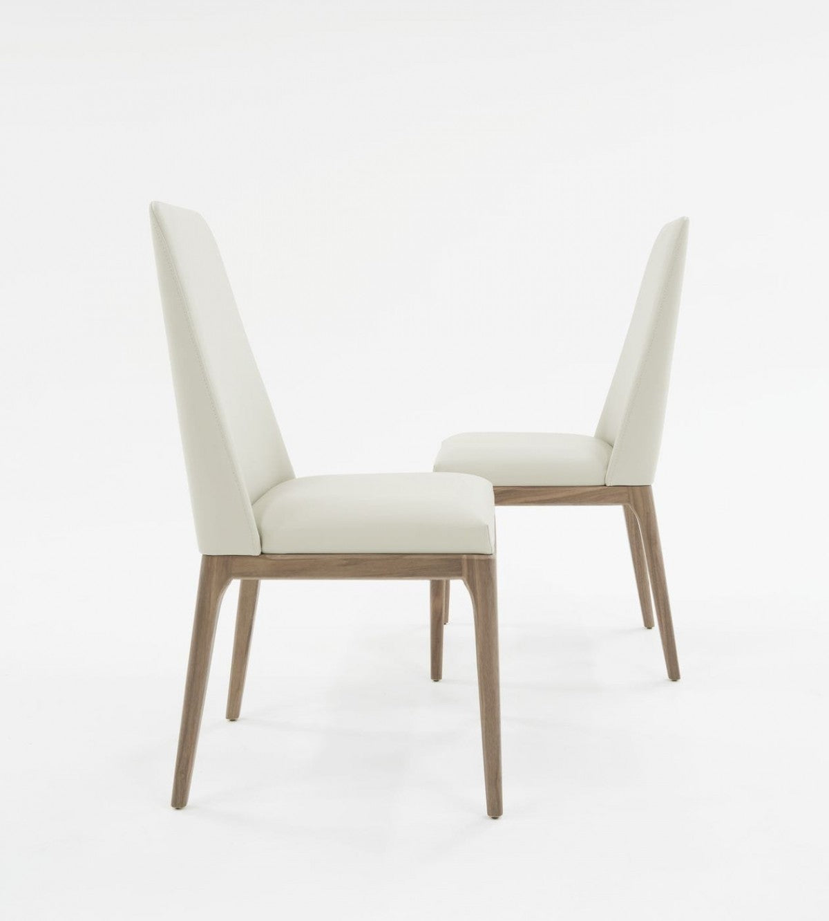 Modern Grey & Walnut Dining Chair (Set of 2)