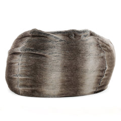 Modern Glam Faux Fur 3 Foot Bean Bag - Grey Taupe