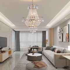 Royal Contemporary Gold Crystal Chandelier - Gold