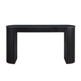 59.05'' Modern Console Table With Drawer for Entryway with Unique Vertical Stripe Design for Living Room Hallway Foyer Entrance Study,BLACK