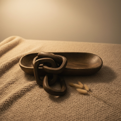 Set of 2 - Wood Tray & Wood Chain