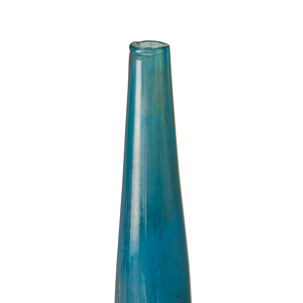 Blue and Bronze Decorative Glass Vases (Set of 3)