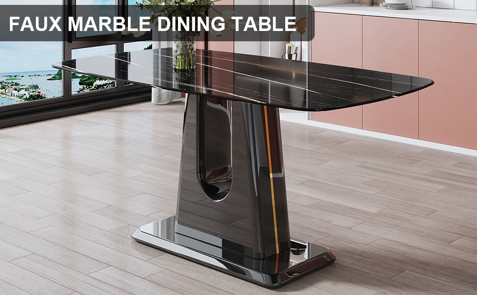 Modern and Luxurious Dining Table - Black