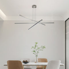 Pendant Lighting Fixture in Silver Integrated LED - Chrome