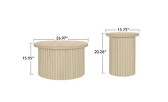 Modern Coffee Table Set of 2 - Natural