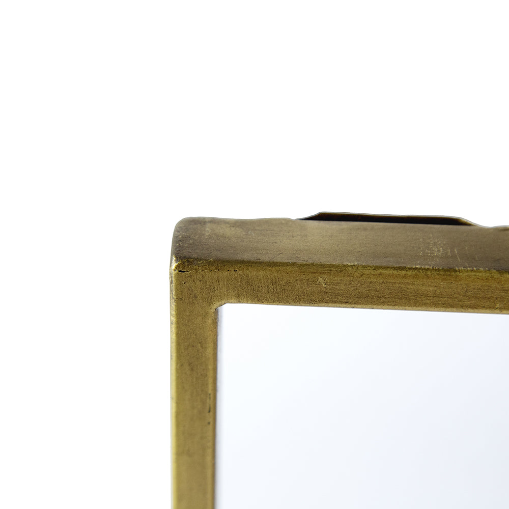 Poppy Mirror with Gold Metal Frame Contemporary Design 32x1x32"