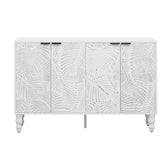 47.2'' Modern TV Stand, Entertainment Center Media Console with 2 Spacious Storage Space, Solid Wood Legs and Anti-tip Device For Living room, Up to 43''