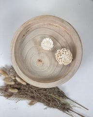 Boho Minimalist Rustic Paulownia Wood 10" long- Beige