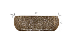 Contemporary Oval Coffee Table Gold