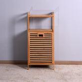 Bamboo Bathroom Laundry Basket Storage