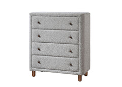 4-Drawer Upholstered Chest Dresser - Grey