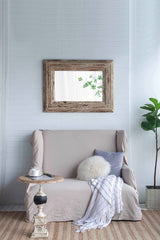 Rectangle Wall Accent Mirror with Distressed Wood Frame 30x2x39"