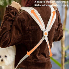 Pet Backpack Comfort Dog Bag Kitten Carrier Outdoor Travel Breathable Cross Design Chest Backpack