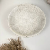 Organic Stone Decorative Tray 12x12x3’’ - White