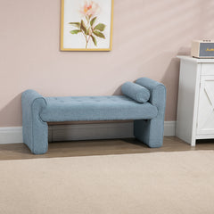 Modern Ottoman Bench - Light Blue