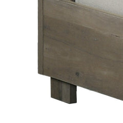Rustic Grey 36" Wide Modern Comfy Pet Bed with Cushion