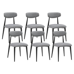 Dining Chairs Upholstered Chairs with Metal Legs (Set of 6) - Grey