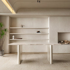 Minimalist Premium White Washed Dining Table