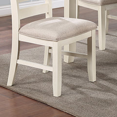 White Classic 2pcs Dining Chairs Set - White