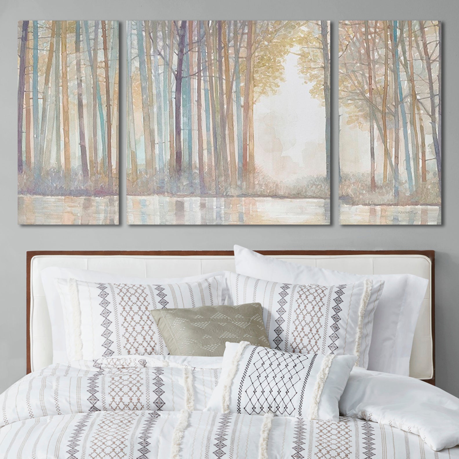Forest Reflections Triptych 3-piece Canvas Wall Art Set