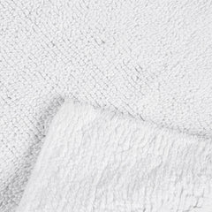 Feather Touch Reversible Bath Rug - White Cotton
