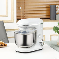 Stand Mixer with 6+1P Speed, 600W Tilt Head, Beater for Baking Bread, Cakes and Cookies, Silver