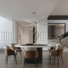 Pendant Lighting Fixture in Silver Integrated LED - Chrome