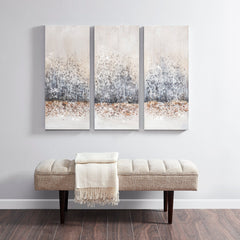 Hand Embellished 3-Piece Canvas Wall Art Set