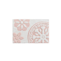 Medallion Cotton Tufted Bath Rug - Pink