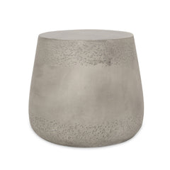 Minimalist Drum Shape Side Table - Light Gray