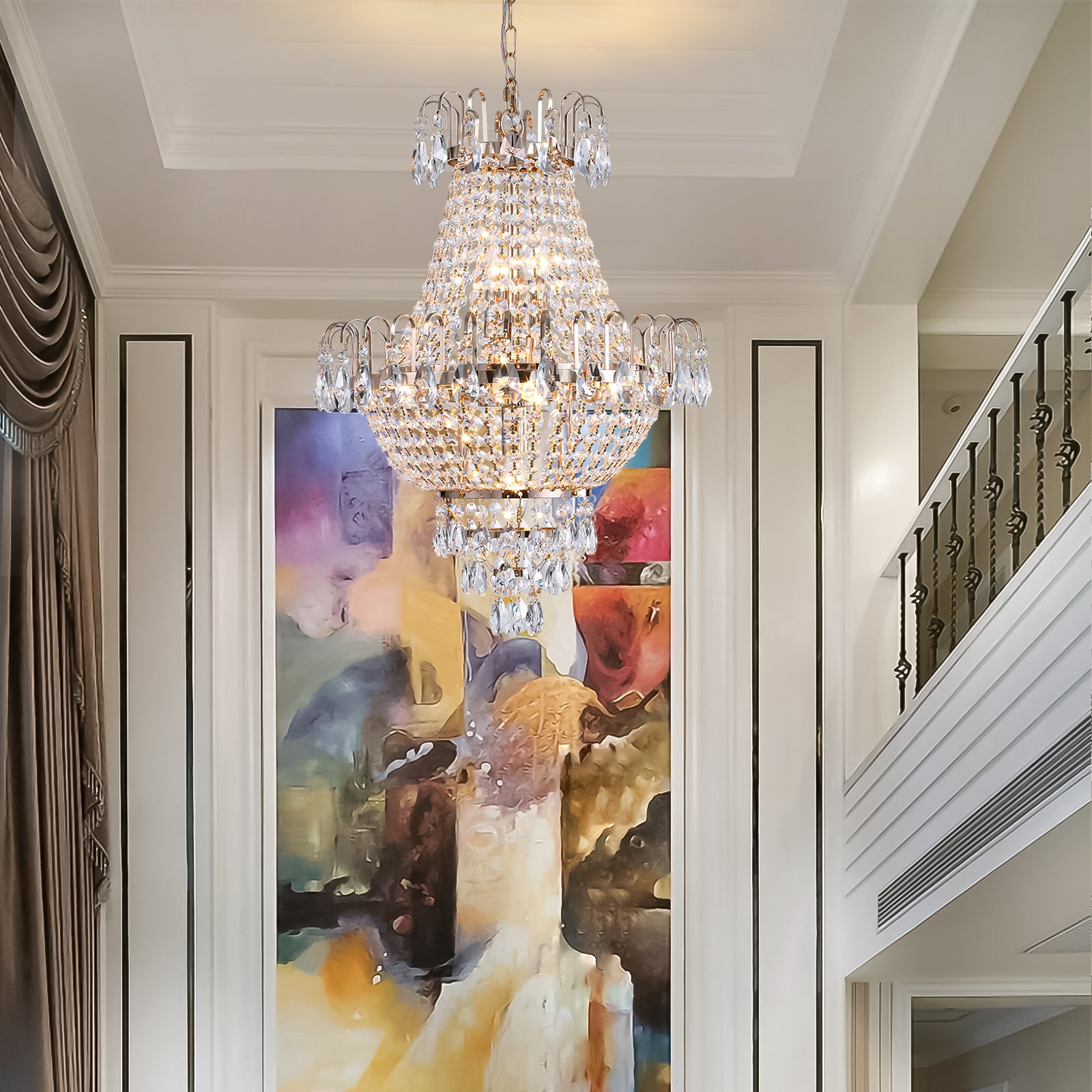 Royal Contemporary Gold Crystal Chandelier - Gold