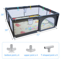 Baby Playard Cloth Playpen Removable Enclosures for Indoor and Outdoor Use Care for Children and Pets