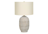24"H Table Lamp, Cream Resin, Ivory / Cream Shade