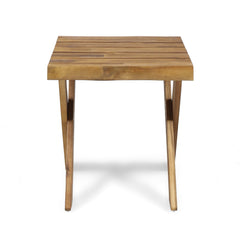 Rustic Side Table Tray - Teak Wood