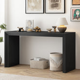 Modern Style Console Table made of Paulownia Solid Wood Veneer,Suitable for Foyer, Living Room, or Entryway.