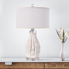 3D Ceramic Table Lamp - White