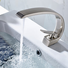 Contemporary Brushed Nickel Bathroom Faucet