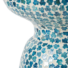 Blue Mosaic Garden Stool Small Side Table