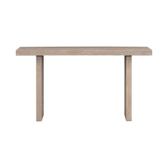 Uniquely Designed Oak Veneer Console Table with Distinctive Side Shapes - Natural