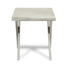 Rustic Tray Side Table - Light Grey