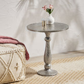 Boho Glam Design Side Table - Silver